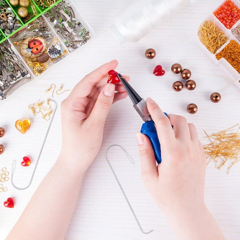 AUTEMOJO Big Eye Beading pin with Handle, 5.3 "Stainless Steel Beading pin is Used for Bead Rotating Machine, Plastic Loose Beads, Glass Beads, DIY Handmade Beading Bracelet,Necklace Decorations (2 Pieces) - Image 3